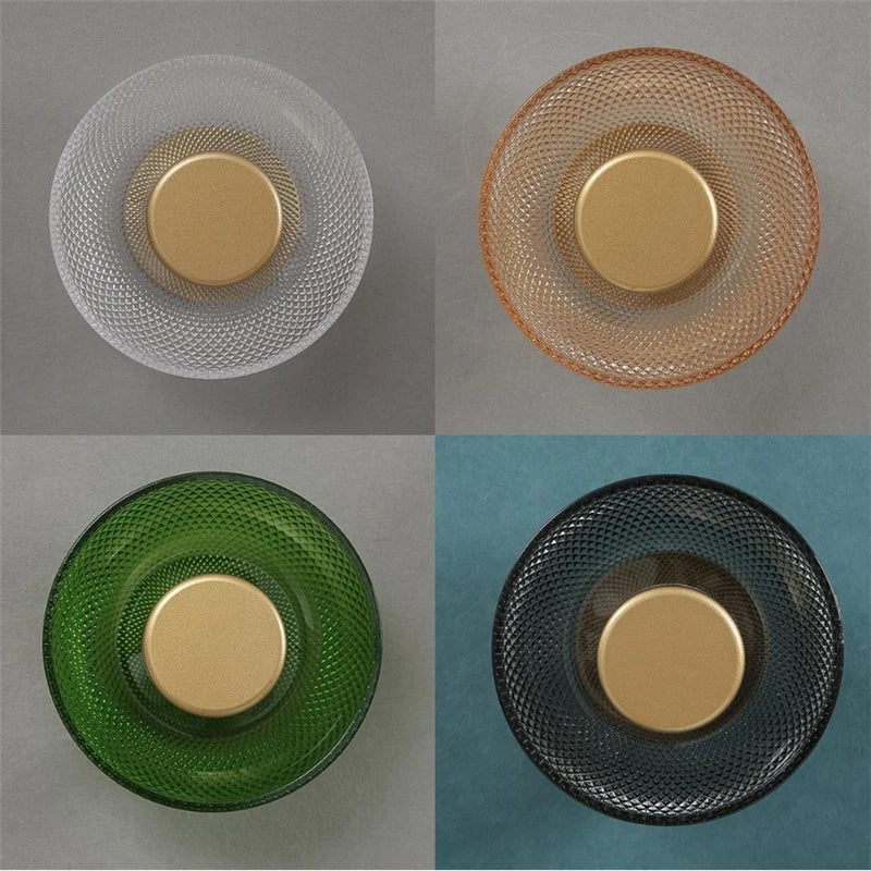 lampes murales modernes transparent vert bronze gris éclairage led intérieur alvéoles suspension chambre salon