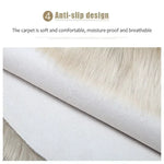 tapis blanc rose doux peluche non glissant absorbant salon chambre nordique moderneComfortable
