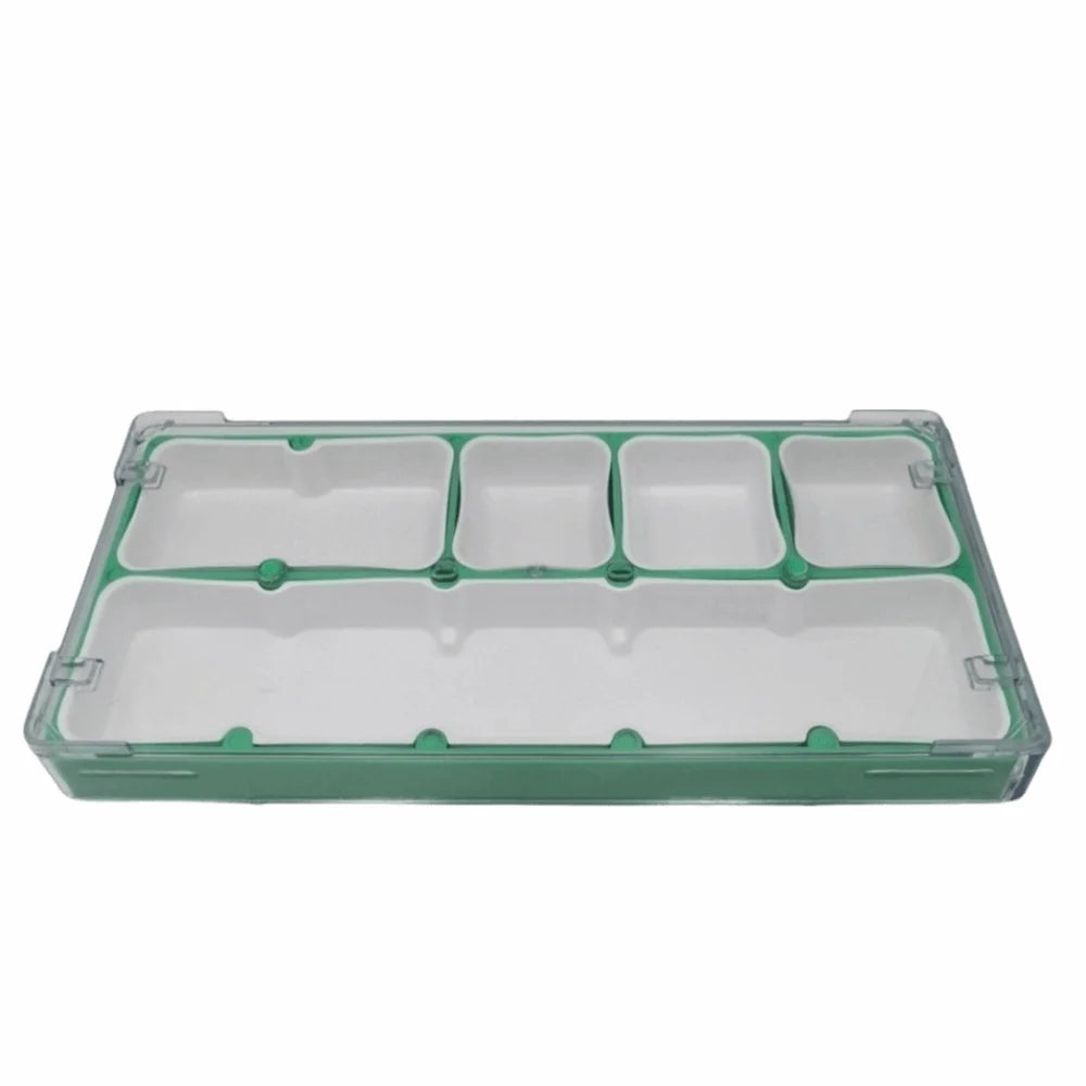 boîtes rangement transparentes plastique compartiments clips coussinets éponge organisation pièces montres moderne différentes couleurs