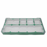 boîtes rangement transparentes plastique compartiments clips coussinets éponge organisation pièces montres moderne différentes couleurs