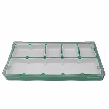boîtes rangement transparentes plastique compartiments clips coussinets éponge organisation pièces montres moderne différentes couleurs