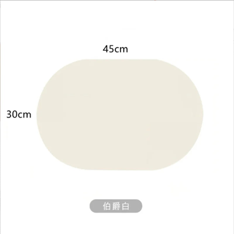 tapis table moderne beige muffins illustration vivre bien 45cm 30cm minimaliste textes