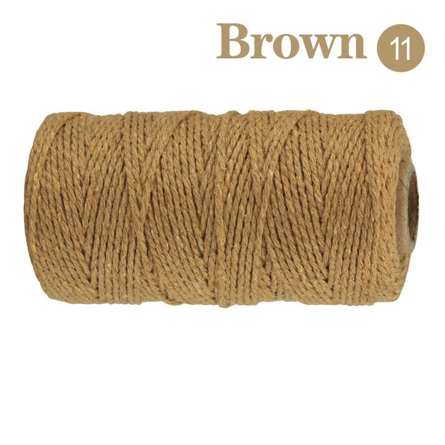 fil coton multicolore texturé naturel 100m 2mm enduit crafts sacs vêtements textiles maison