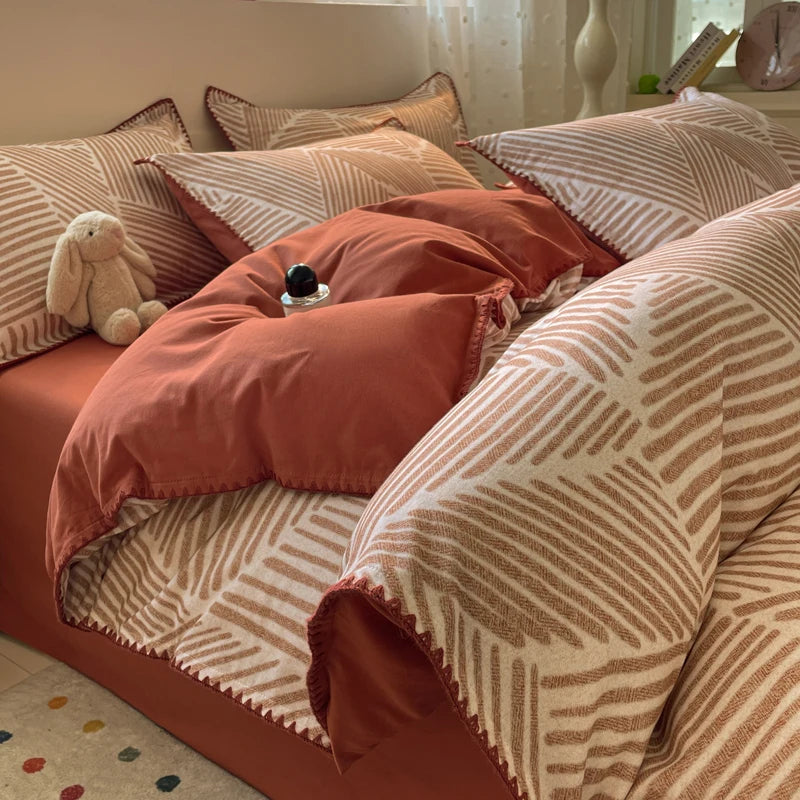 Ensemble complet parure de lit avec housse et taies d'oreiller