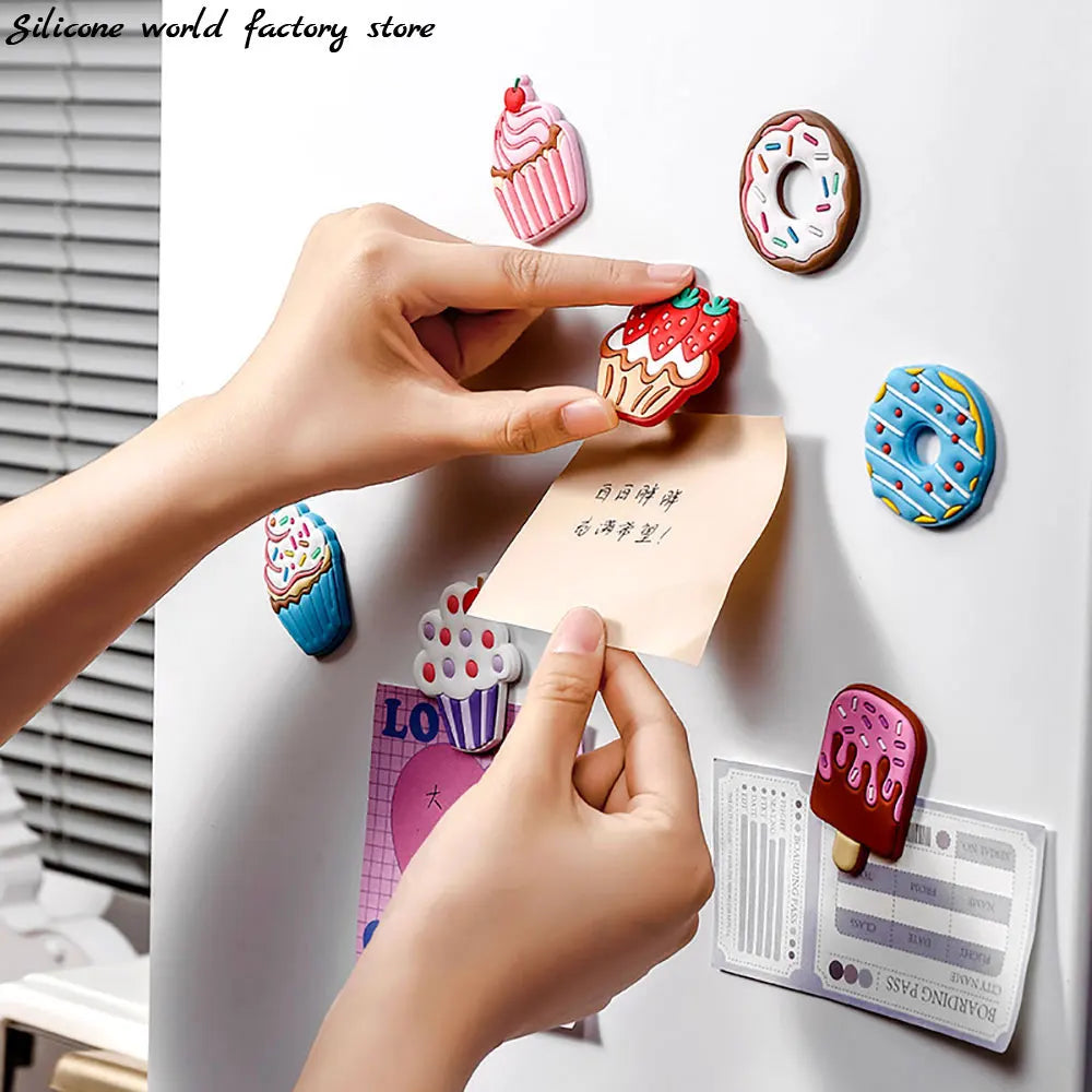 aimants réfrigérateur cake donuts glace cupcakes cartoon différents motifs