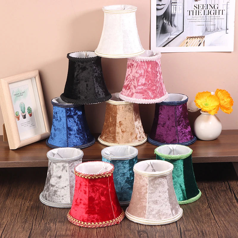 abat jour velours classique bleu gris noir rose vert rouge