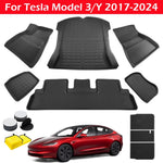 tapis sol 3d luxueux noir moderne tesla 2017 2024 tissé étanche