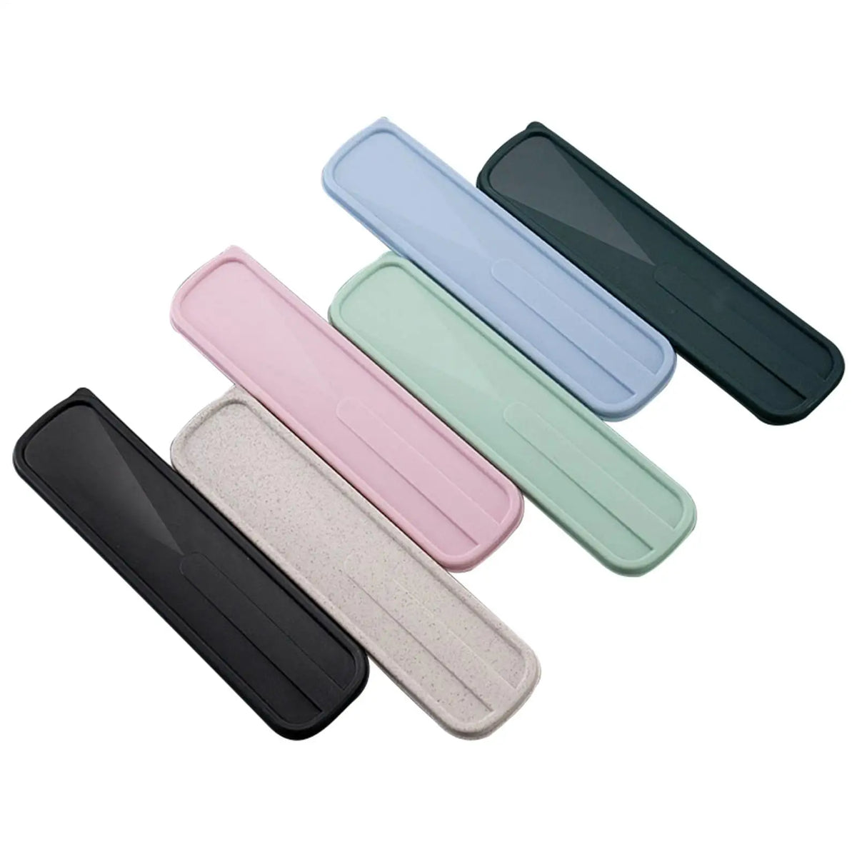 boîte gâteaux moderne bambou noir gris clair pastel rose bleu compartment couvercle minimaliste