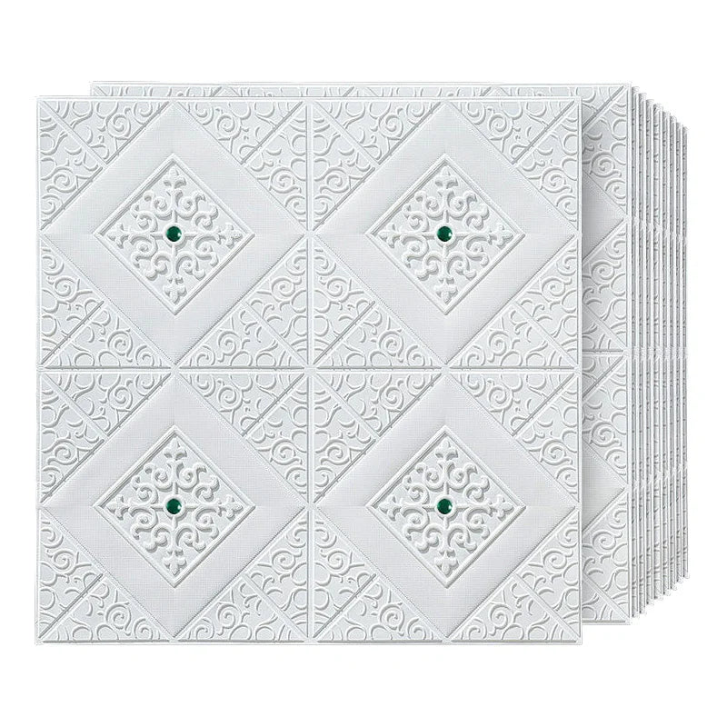 panneaux décoratifs muraux motif géométrique diamants floraux adhésifs modernes blancs rouges verts bleus