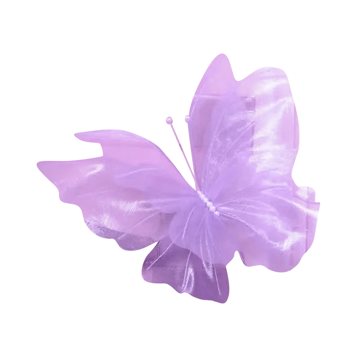 décorations 3D papillons tissu plissé rose violet blanc orange rouge Nouvel An Noël mariage
