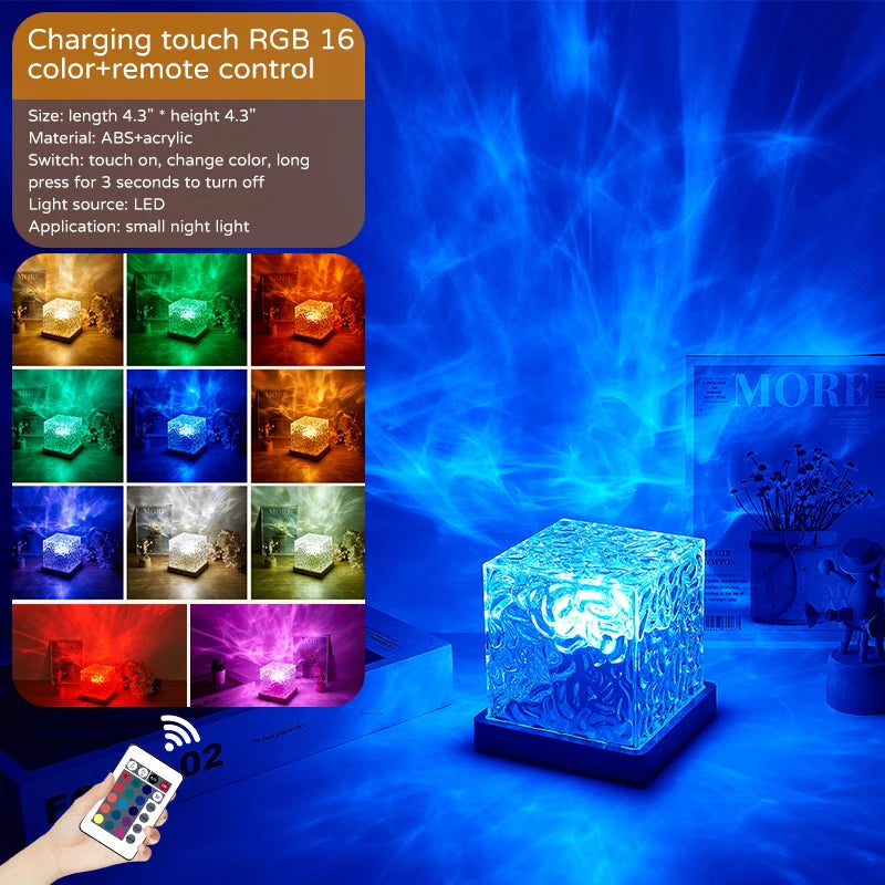 veilleuse led ambiance 16 couleurs télécommande moderne décoration intérieure nuit relaxante