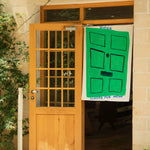 Rideau porte vert moderne motif porte, clips, sac support, opaque, maison