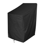 housse protection chaise noire moderne coton polyester cordons serrage sac rangement poignées rembourréespaque