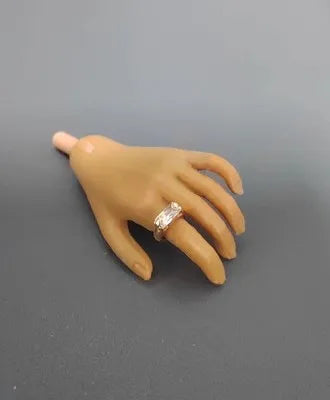 Bague miniature poupée 1/6 pierres précieuses boîte rangement décorative rouge