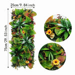décoration murale plantes artificielles feuilles roses variées moderne intérieur vert rose jaune blanc rouge