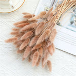 décoration boho plumes séchées naturelles mix beiges roses grises anniversaire maison