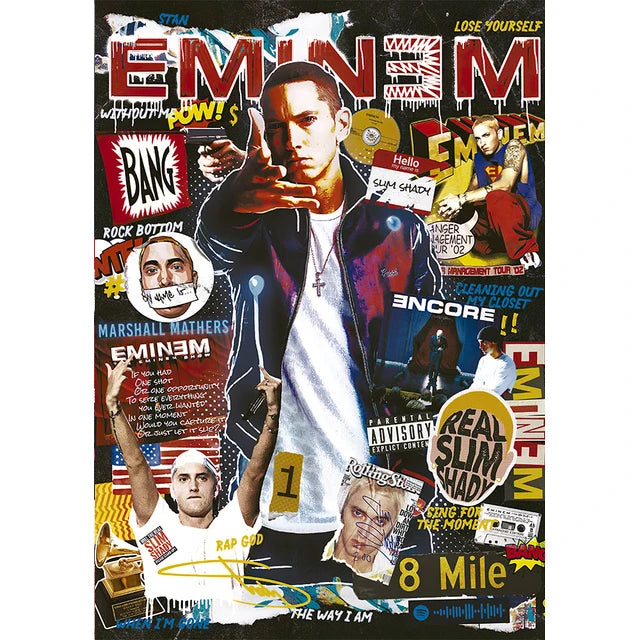 affiche pop art graffiti rap 2pac décoration murale salon toile moderne urbain