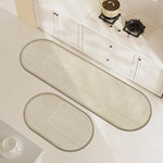 tapis sol moderne beige clair rayures horizontales antidérapant résistant taches lavable maison camping voyage