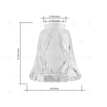 abat jour verre transparent relief floral classique plafonnier luminaire opacité traditionnel fixations invisibles