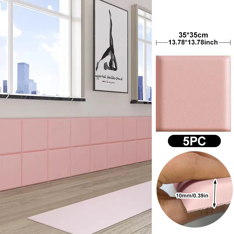 panneaux protection murale adhésifs anti choc modernes bleu clair gris rose pâle vert texture