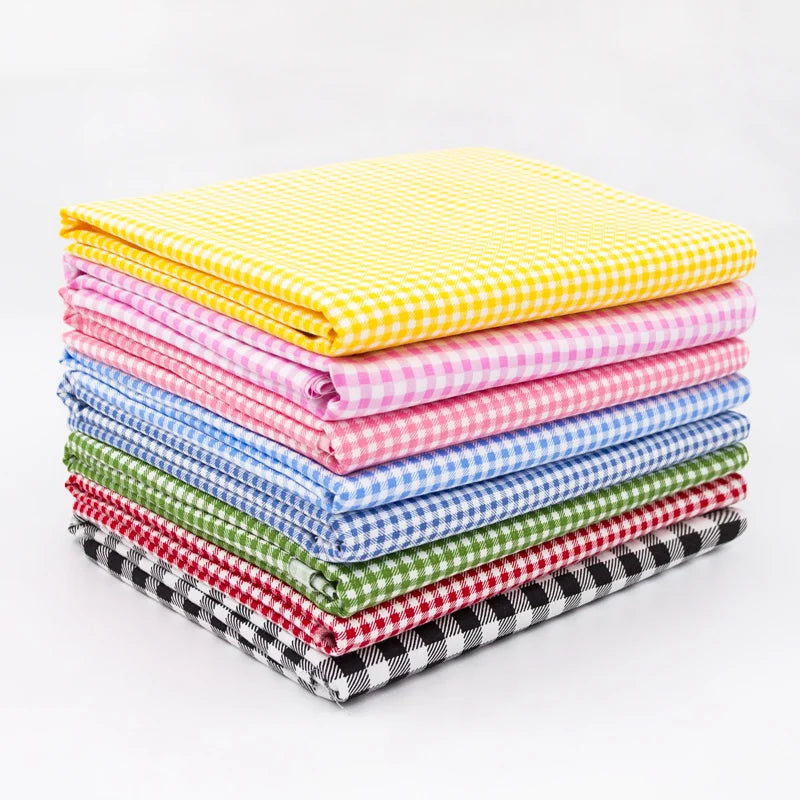 tissu coton carreaux rouge vert bleu jaune rose classique durable 160cm large
