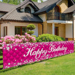 bannière anniversaire enfant moderne happy birthday ballons confettis clips doré noir festive