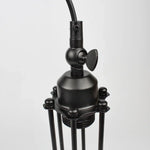lampe suspendue industrielle vintage noire dorée verre opalin