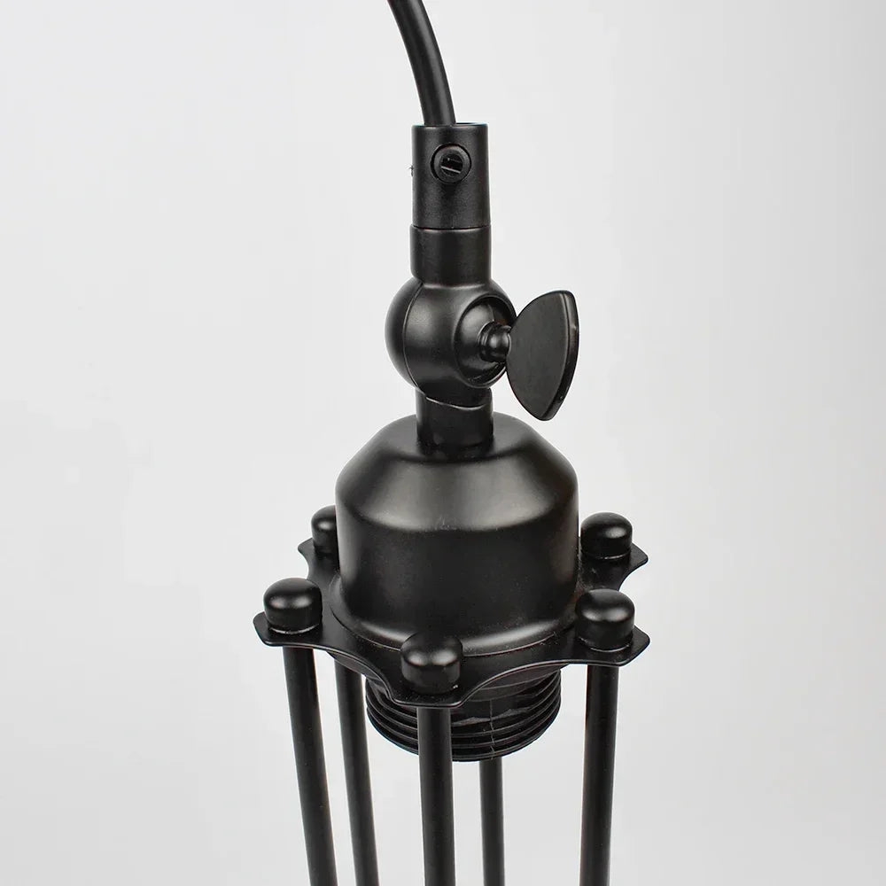 lampe suspendue industrielle vintage noire dorée verre opalin