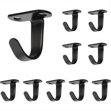 crochets muraux noirs acier inoxydable modernes fixation decoration suspendue 10 pieces