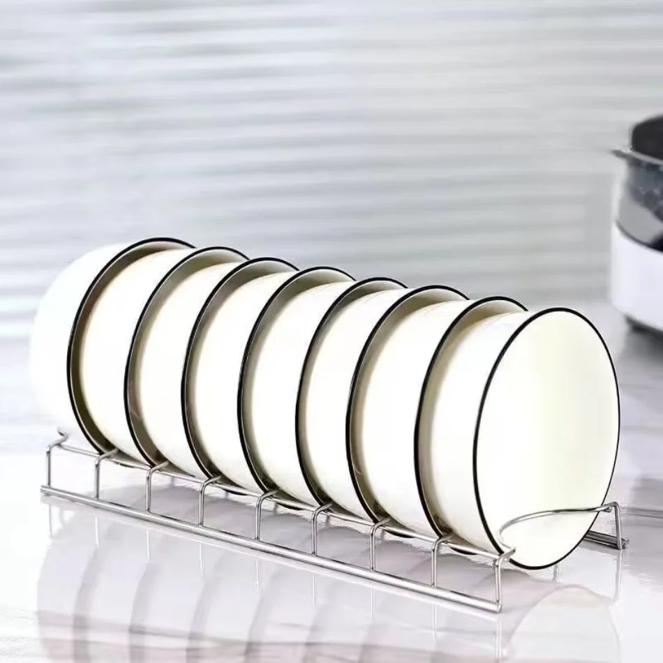 rangement assiettes couvercles casserole acier inoxydable blanc moderne minimaliste drainage auto transparent bois texturé