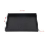 plateau thé moderne élégant bambou noir texturé dimension 30x20cm haute qualité