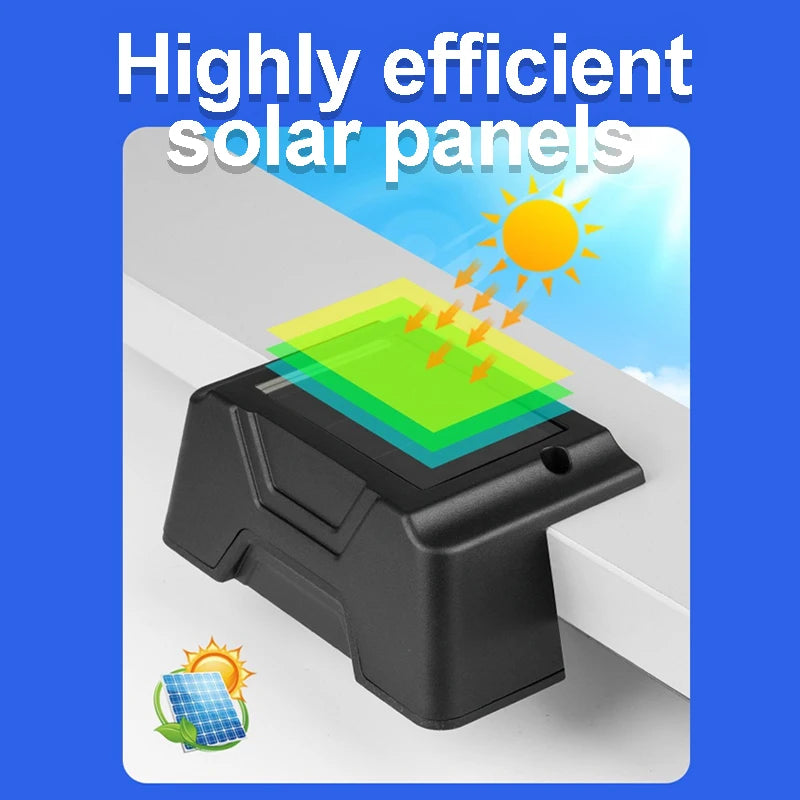 lumière solaire ip65 led extérieure moderne escaliers mur noir abs