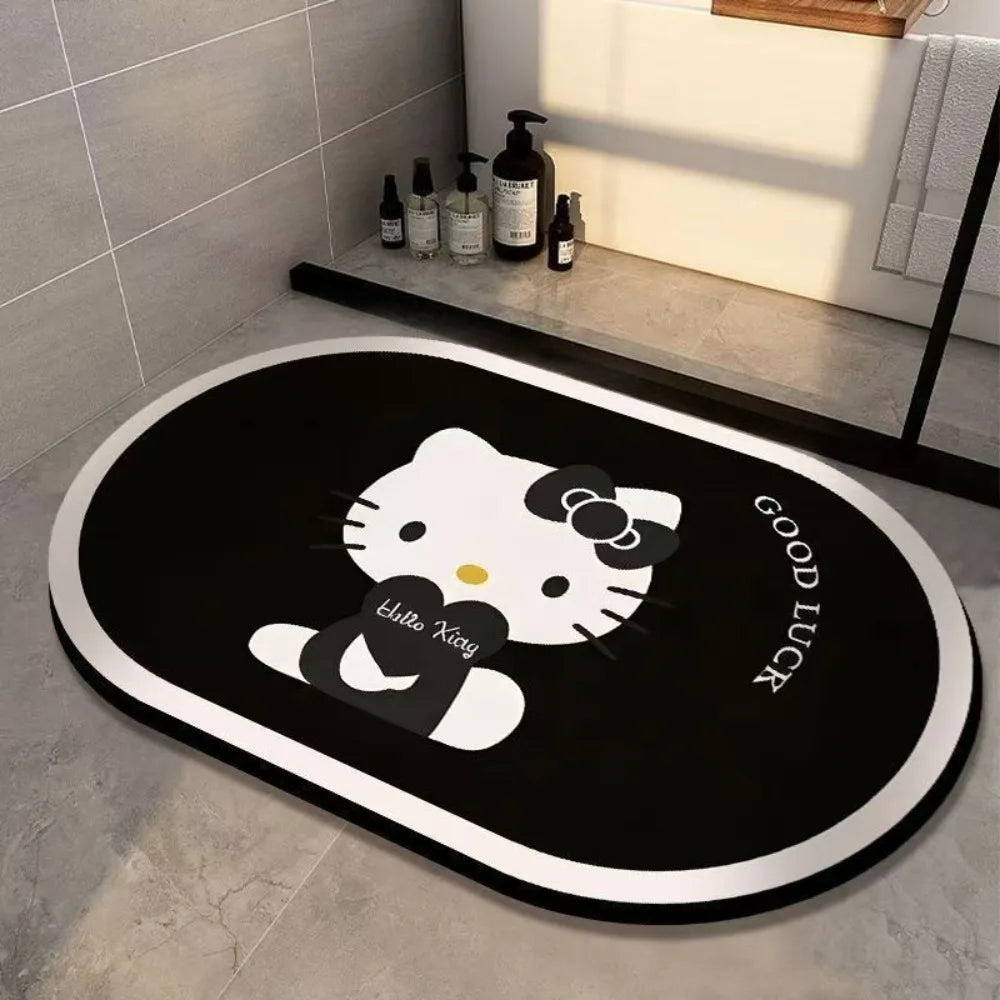 tapis bain antidérapant absorbant rapide séchage rapide motif hello kitty kawaii décoratif tapis doux