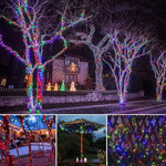 guirlande lumineuse solaire 30m multicolore modes ip67 moderne extérieur festive