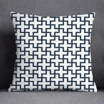 taies d'oreiller géométriques polyester bleu gris moderne maison 45x45cm non toxique respectueux environnement