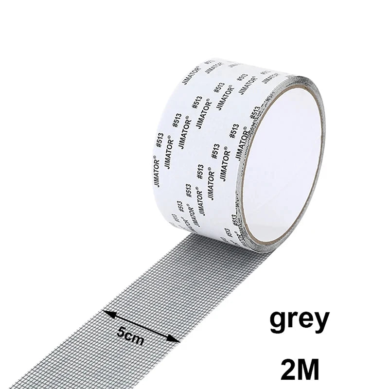 ruban adhésif anti insectes 2m 10cm gris maille fine pratique autoadhésif