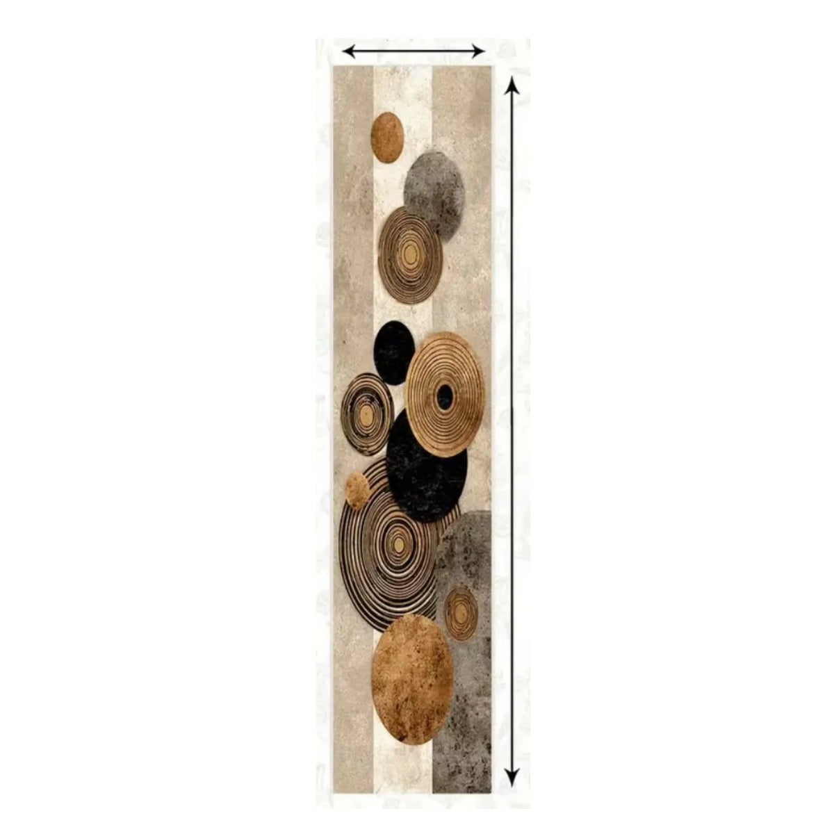 table cuisine moderne lin motifs abstraits beige marron rustique contemporain fermier