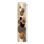 table cuisine moderne lin motifs abstraits beige marron rustique contemporain fermier