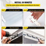 rideau porte transparent moderne clips isolation coupe vent pvcextérieur intérieur