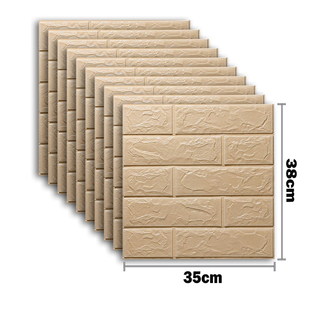 panneaux decoratifs murals adhésifs texture brique moderne gris beige bleu vert rose noir blanc