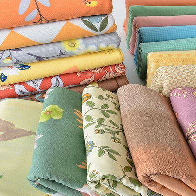 Tissu en coton brossé 250cm de large couleur beige pour housse de couette