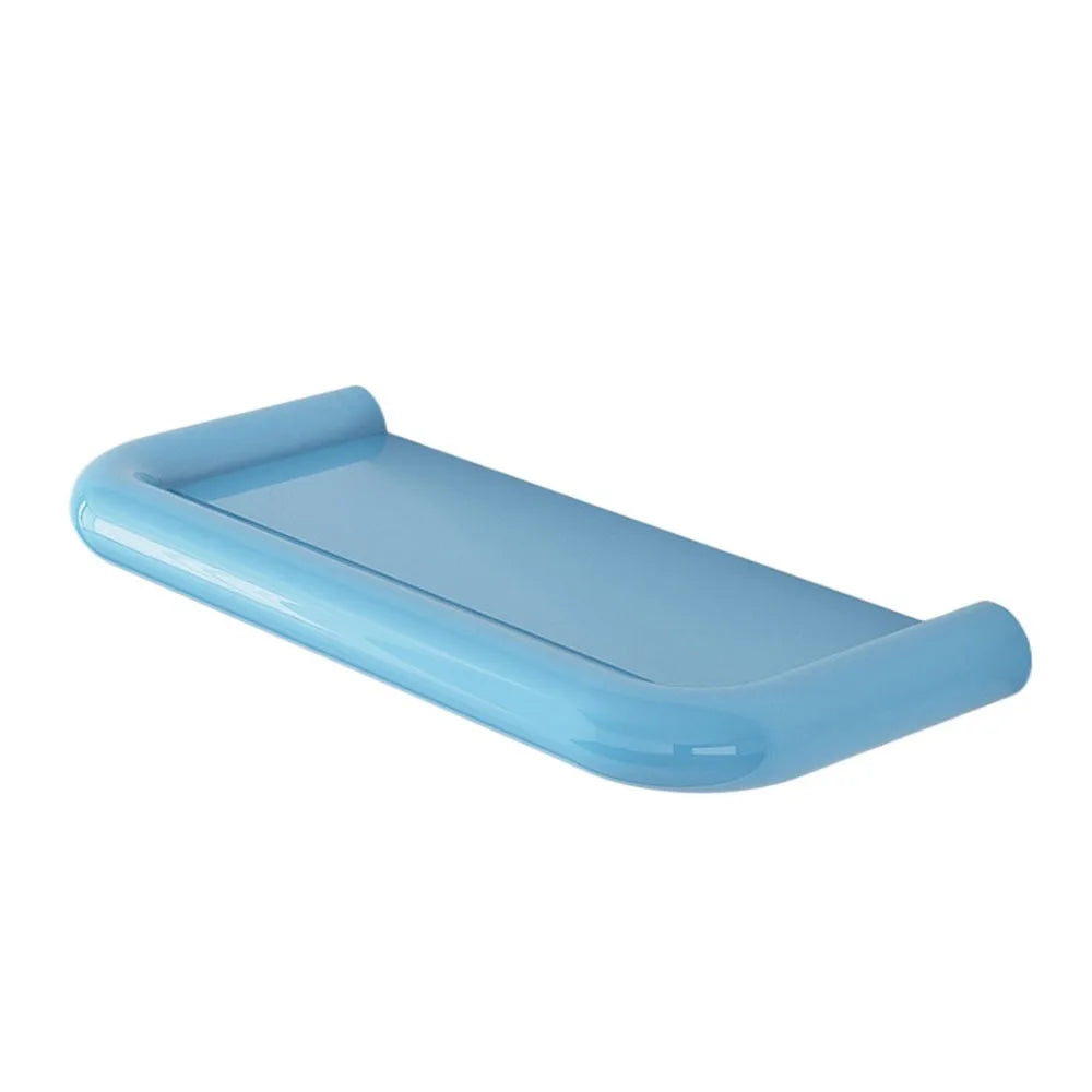 étagère murale adhésive réutilisable vert rouge jaune beige moderne rangement salle bain drainable articles
