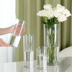 vases transparents modernes plastique inébranlables grandes tailles fleurs artificielles hydroponie