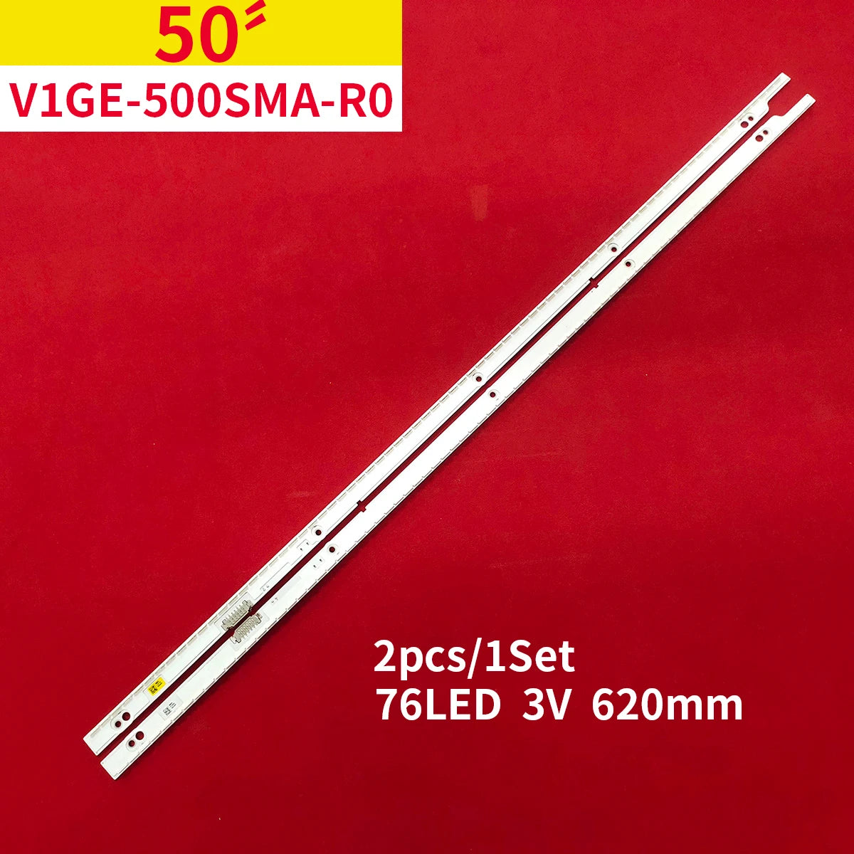 barre lumineuse led blanc moderne connecteurs 620mm 3v 2pcs d64 d78