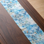 nappe décoration florale asiatique oiseaux motifs complexes couleurs vives longueur 150cm 250cm