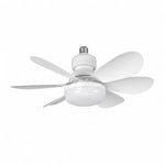 ventilateur lumière led télécommande modes blanc moderne fixations vis chambre salon