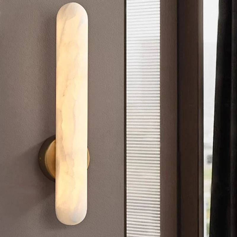 lampe murale moderne marbre blanc interrupteur câbles 4000K 3000K cuisine chambre entrée