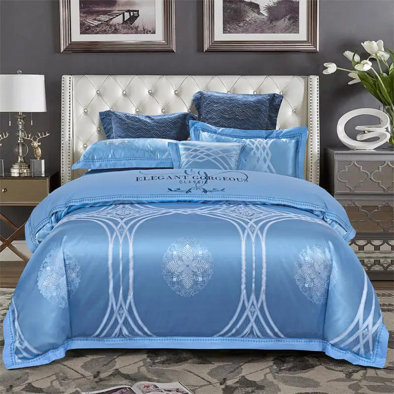 Housse de couette gris rose avec finitions élégantes