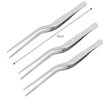 pinces épiler acier inoxydable argentées modernes 14cm 16cm 20cm trois pièces ustensiles cuisine