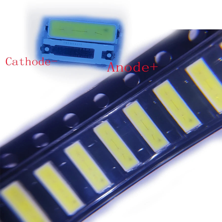 diodes led blanc froid noir jaune clair 7.0*2.0mm électronique cathode anode 500pcs lot